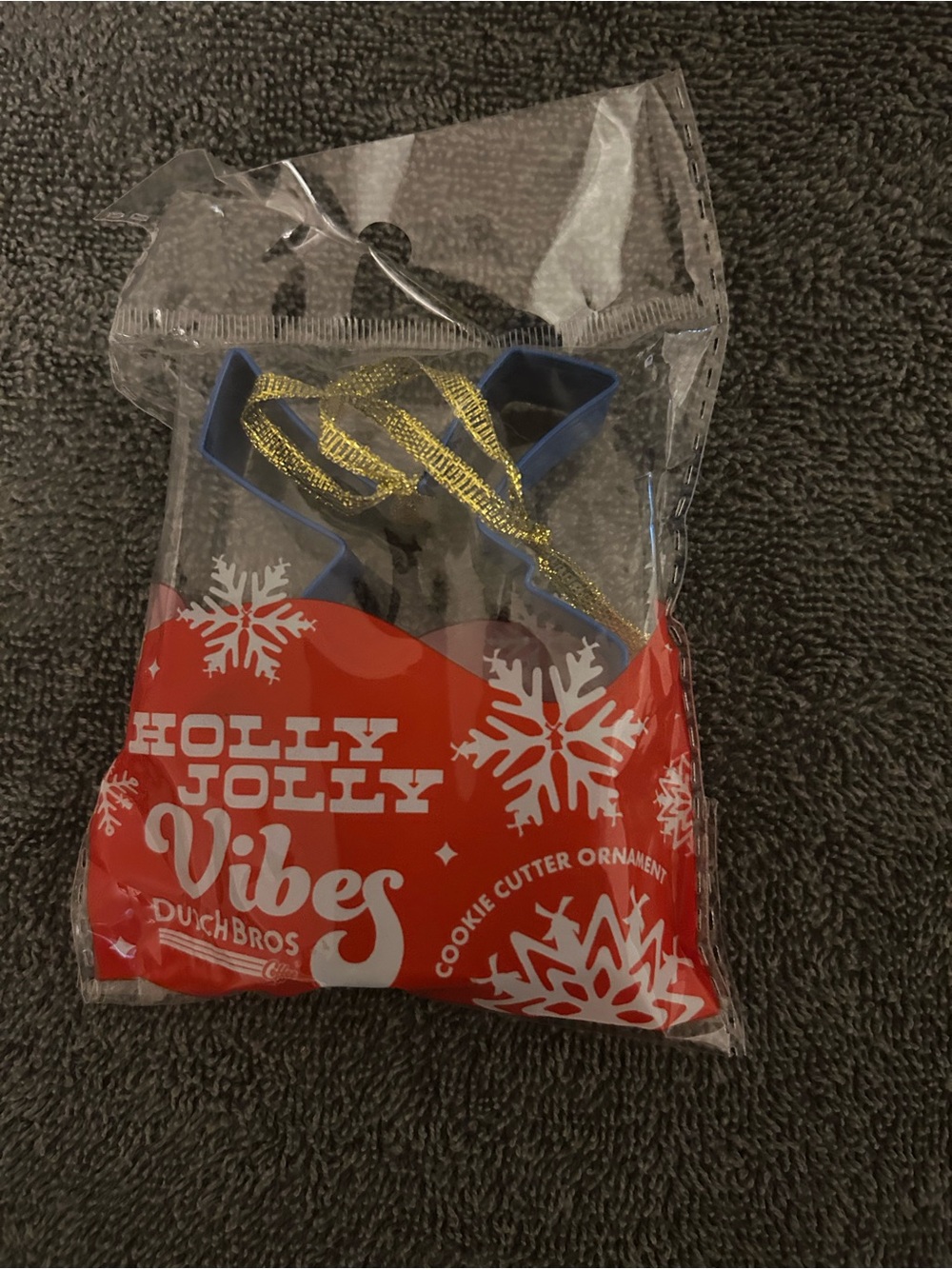 Dutch Bros Holly Jolly Vibes Cookie Cutter Ornament - New